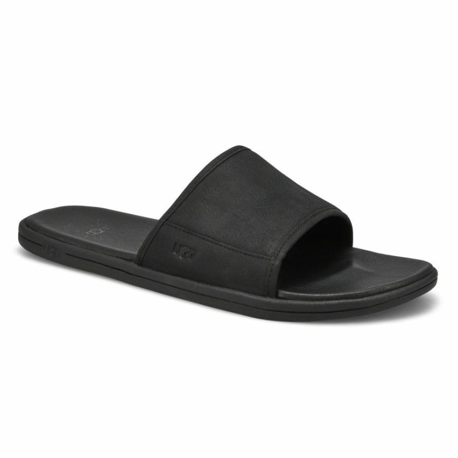 * Ugg Men'S Seaside Slide Sandal Black | Sandals