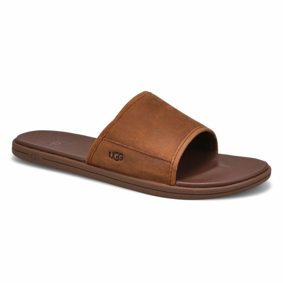 * Ugg Men'S Seaside Slide Sandal Black | Sandals