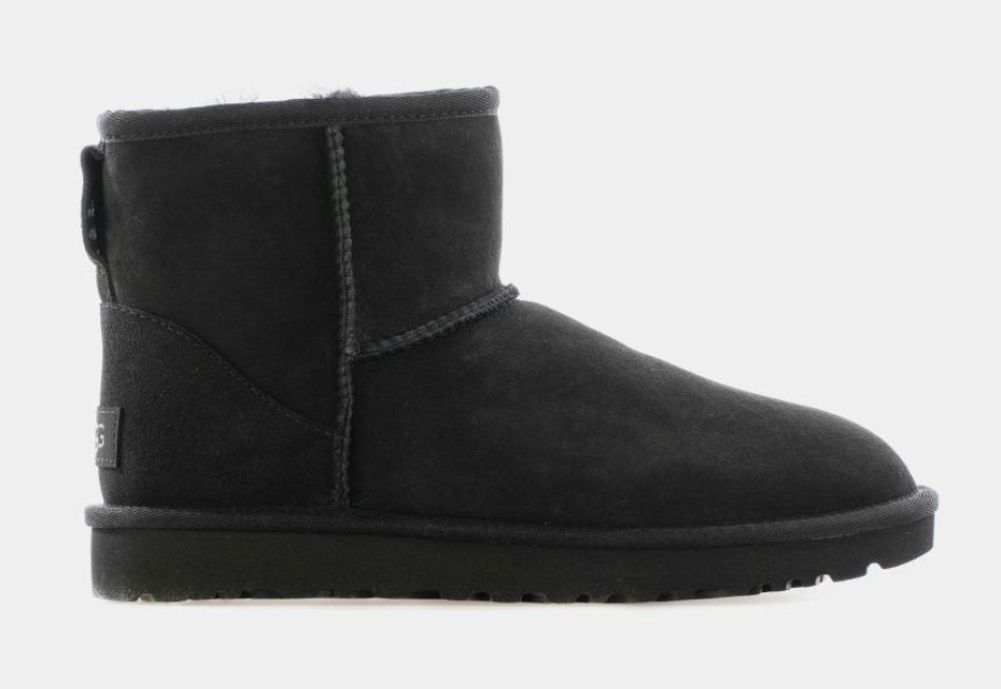 * Ugg Classic Mini Ii Ankle Boot Womens Boots (Black) | Boots