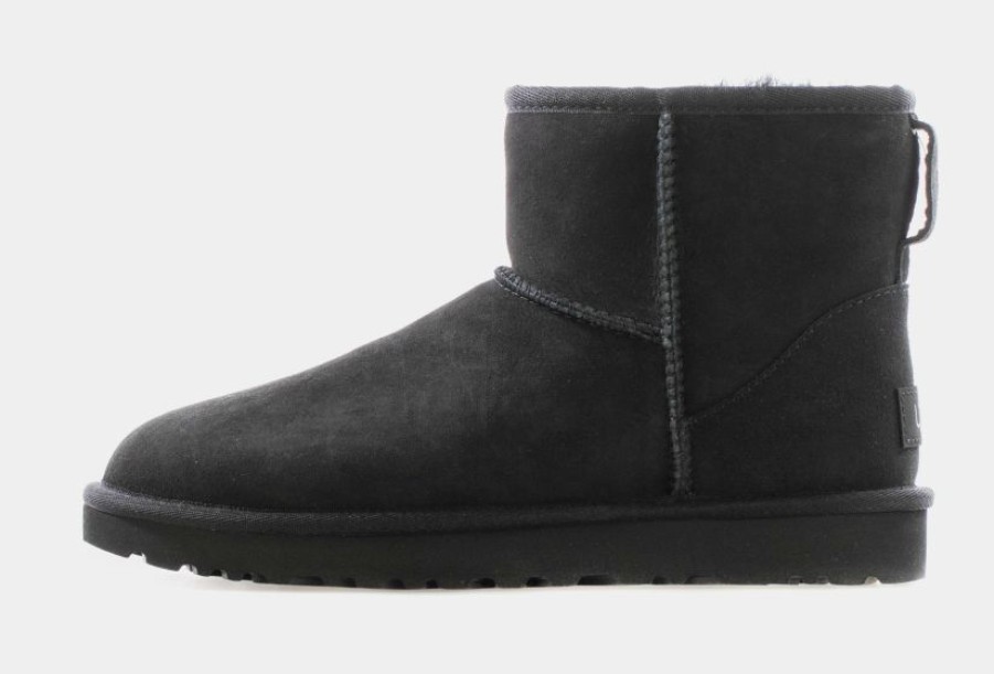 * Ugg Classic Mini Ii Ankle Boot Womens Boots (Black) | Boots