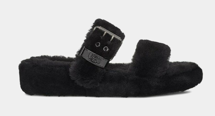 * Ugg Fuzz Yeah Womens Sandals (Black) | Sandals, Slippers & Slides