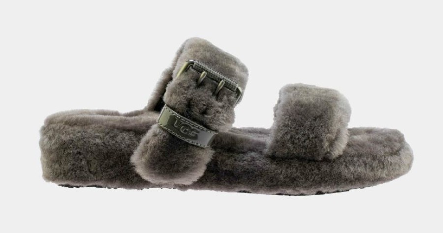 * Ugg Fuzz Yeah Womens Sandals (Grey) | Sandals, Slippers & Slides