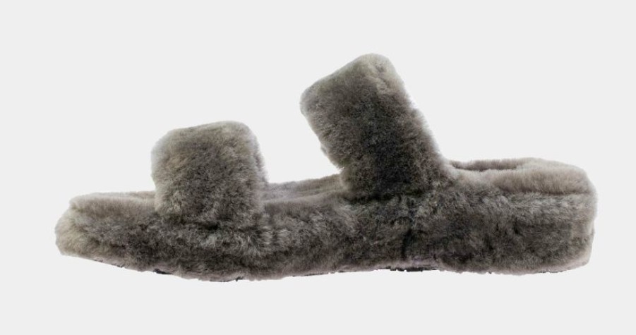 * Ugg Fuzz Yeah Womens Sandals (Grey) | Sandals, Slippers & Slides