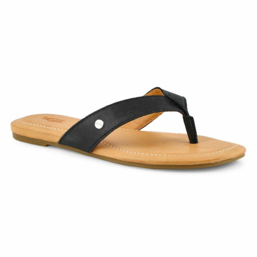 * Ugg Women'S Tuolumne Thong Sandal Black | Sandals