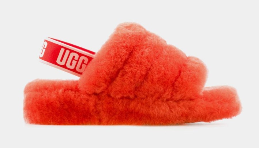 * Ugg Fluff Yeah Womens Slide Sandals (Red) | Sandals, Slippers & Slides