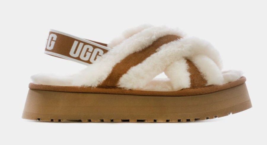 * Ugg Disco Cross Slide Womens Sandals (Brown) | Sandals, Slippers & Slides