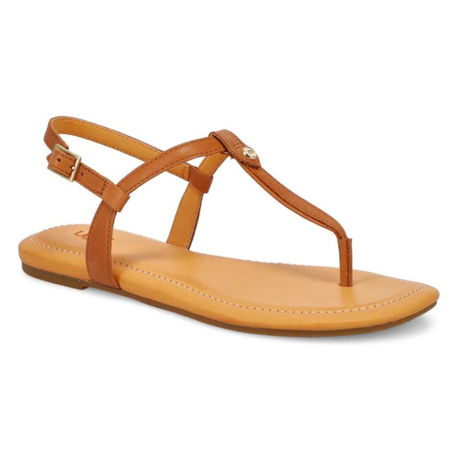 * Ugg Women'S Madeena Thong Sandal Tan | Sandals