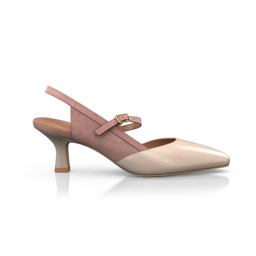 * Mid Heel Pointed Toe Shoes 24068 | Heels