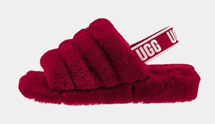 * Ugg Fluff Yeah Womens Slide Sandal (Red) | Sandals, Slippers & Slides