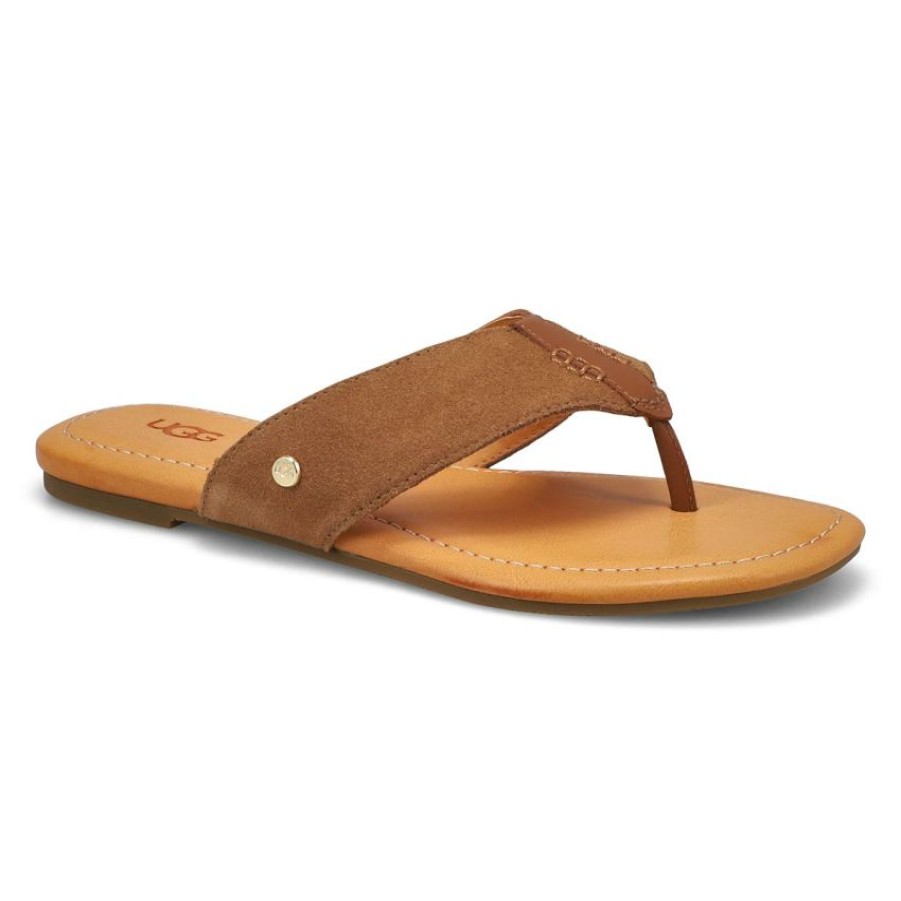 * Ugg Women'S Carey Flip Thong Sandal Chestnu | Sandals