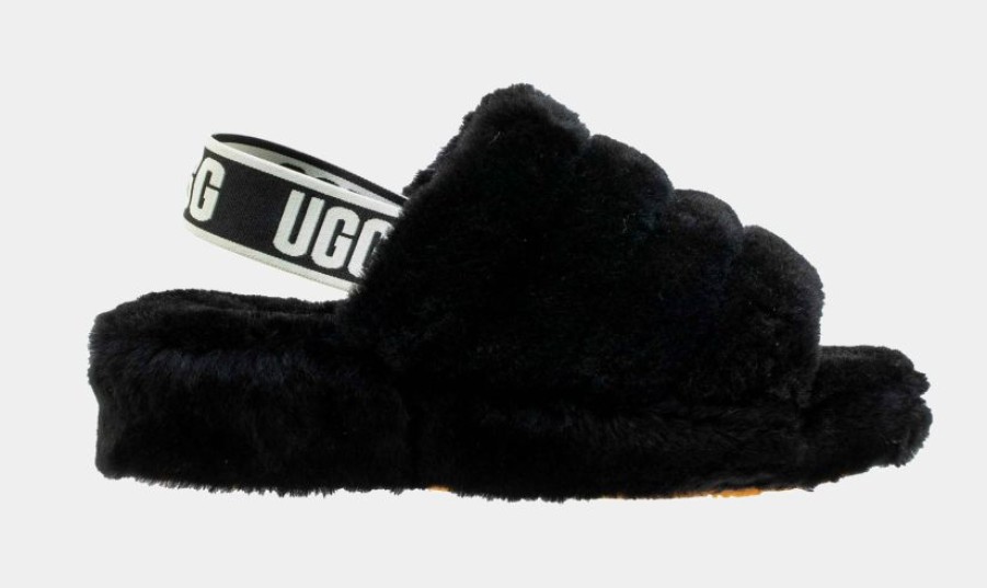 * Ugg Fluffy Yeah Womens Slide Sandal (Black) | Sandals, Slippers & Slides