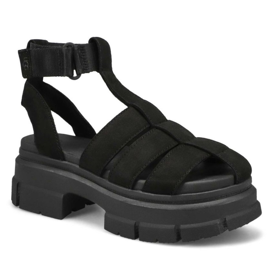 * Ugg Women'S Ashton Strappy Black | Sandals