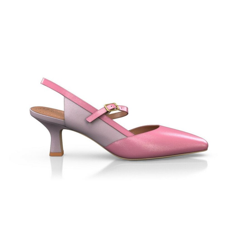 * Mid Heel Pointed Toe Shoes 18913 | Heels