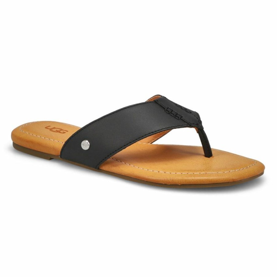 * Ugg Women'S Carey Flip Thong Sandal Black | Sandals