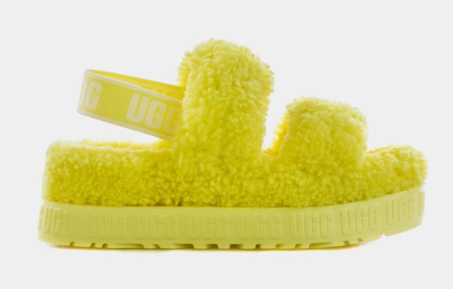 * Ugg Oh Fluffita Slide Womens Sandals (Yellow) | Sandals, Slippers & Slides