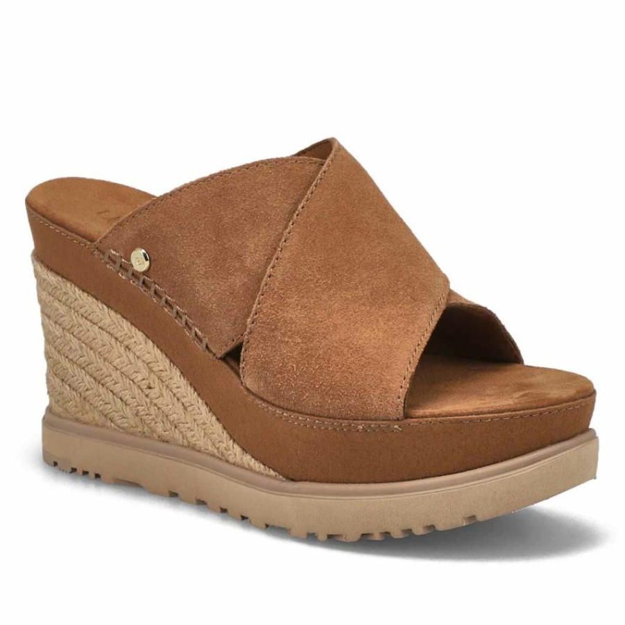 * Ugg Women'S Abbot Slide Wedge Sandal Chestn | Sandals