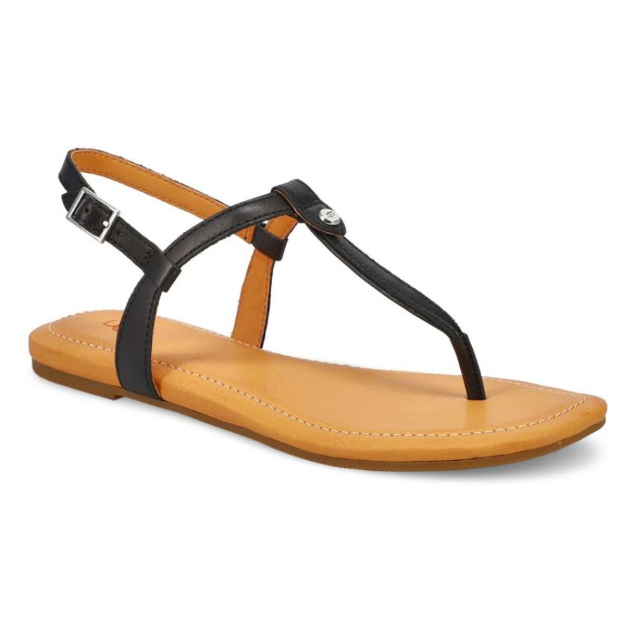 * Ugg Women'S Madeena Thong Sandal Black | Sandals